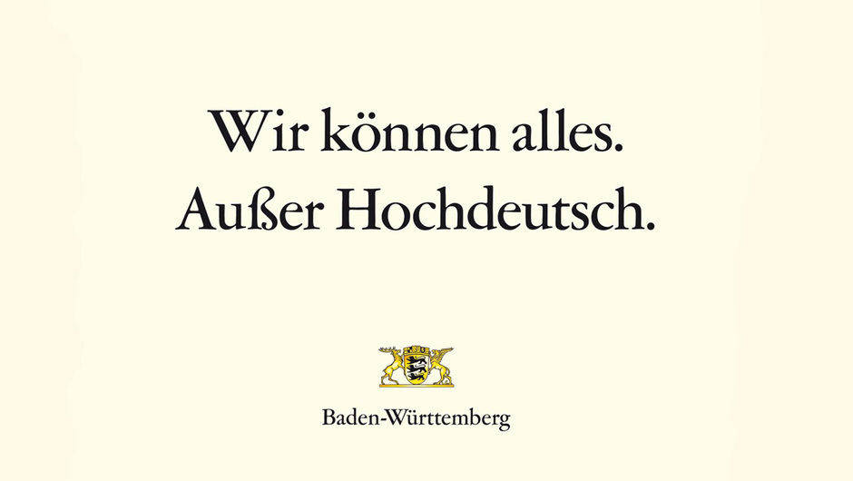 Wir können alles außer Hochdeutsch
